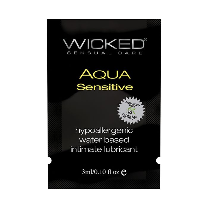 Wicked Sensual Care Hypoallergenic Aqua Sensitive Water Based Lubricant - .1 oz