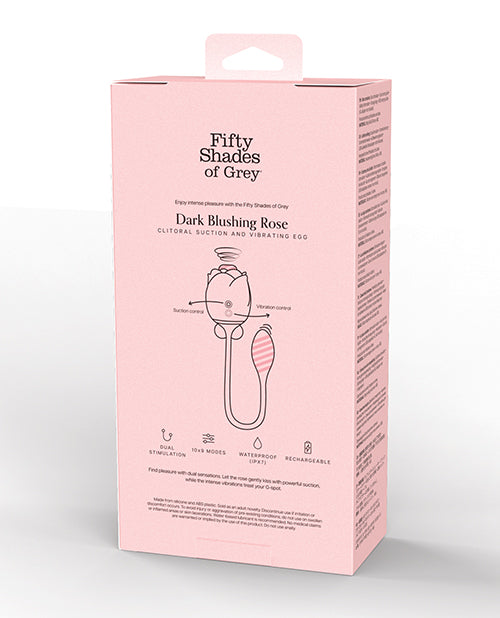 Fifty Shades Of Grey Dark Blushing Rose Clitoral Suction Toy With Vibrating Egg
