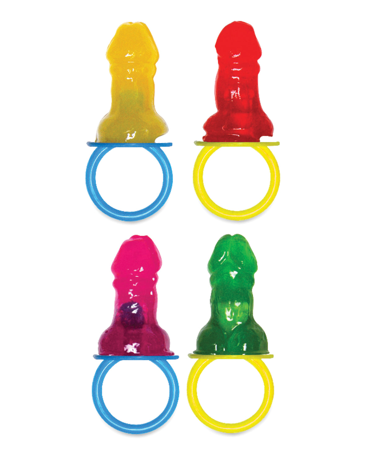 Bachelorette Party Favors Candy Pecker Pacifier Ring - Bowl of 48