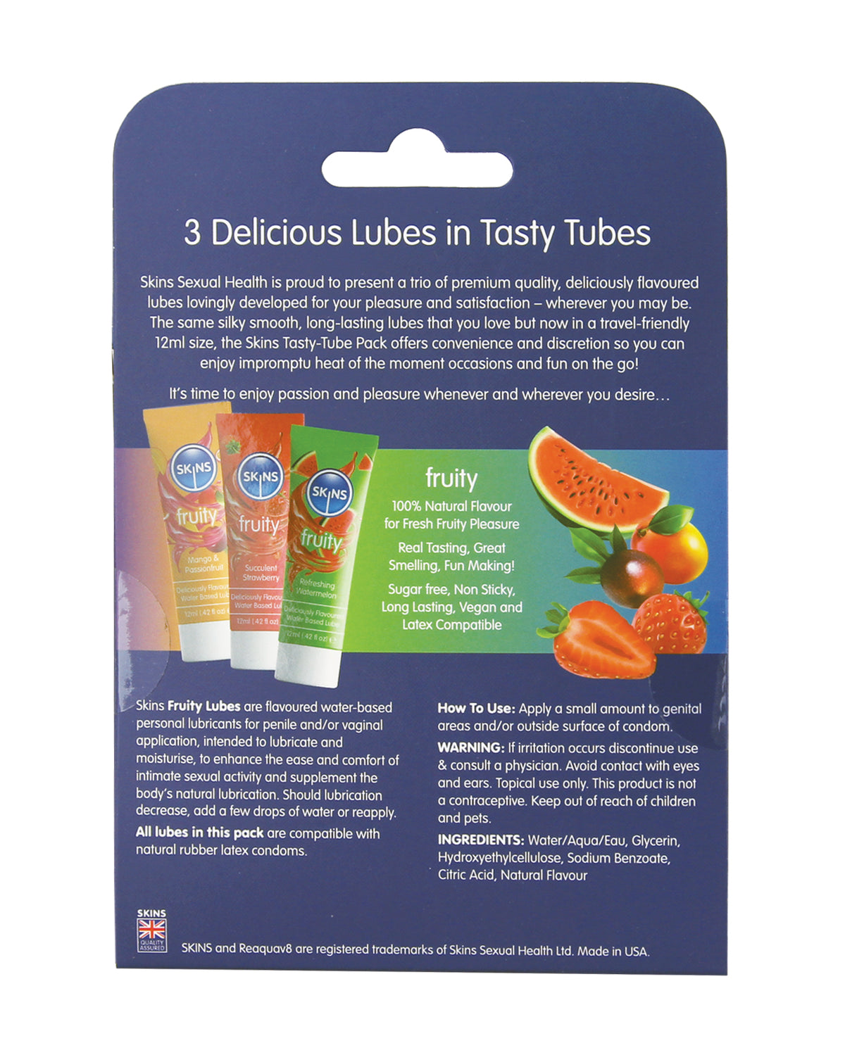 Skins Fruity Tubes - 12 ml Tubes Pack of 3