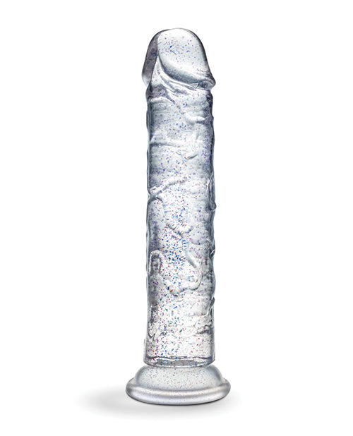 Blush Naturally Yours Gala Sparkling Clear Dildo 6 Inch Glam Toy For Sensual Play
