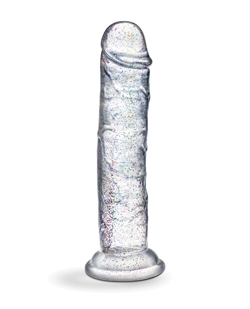 Blush Naturally Yours Gala Sparkling Clear Dildo 6 Inch Glam Toy For Sensual Play