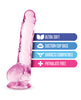 Load image into Gallery viewer, Blush Naturally Yours 8" Crystalline Dildo - Rose
