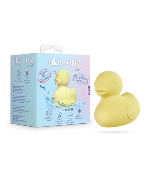 Blush Play With Me Splash Yellow Mini Vibrator With 10 Vibration Modes
