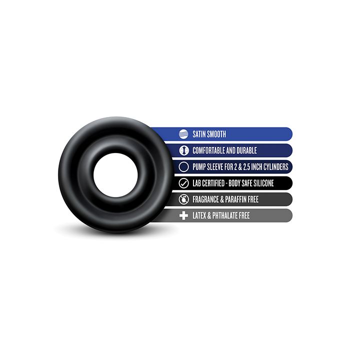 Blush Performance Silicone Pump Sleeve Medium - Black