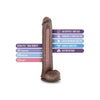 Load image into Gallery viewer, Blush Au Naturel Daddy 14" Sensa Feel Dual Density Dong w/Suction Cup - Chocolate
