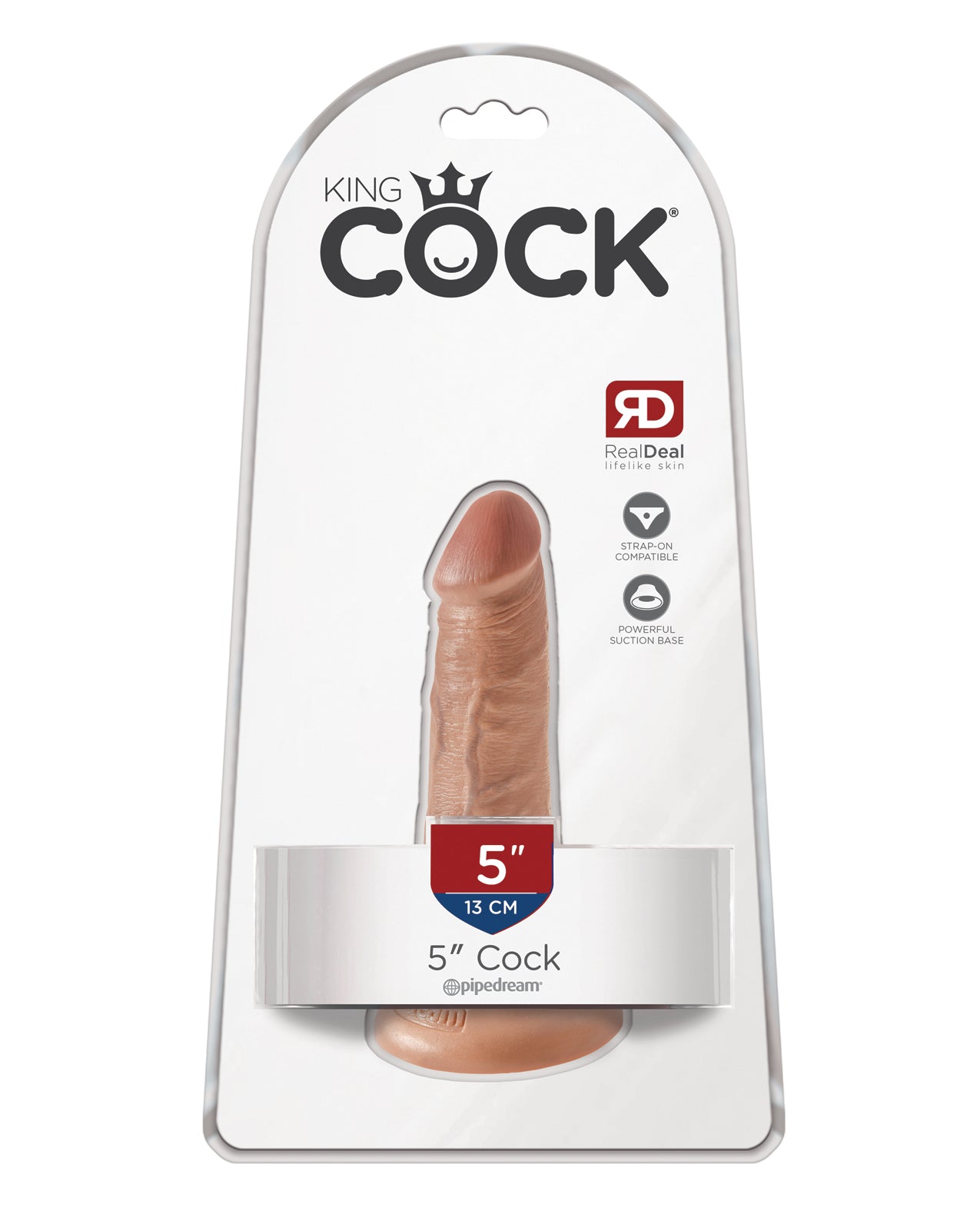 King Cock 5 Inch Tan Realistic Veined Dildo For Adults