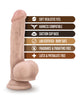 Ladda bilden i Galleri Viewer, Blush Coverboy Mr Jackhammer Flesh Sex Toy Eight Point Five Inch Length
