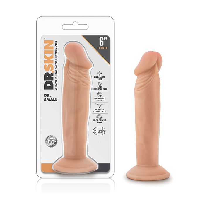 Blush Dr Skin Dr Small 6 Inch Dildo Vanilla Suction Cup