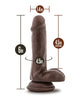 Cargue la imagen en el visor de la galería, Blush Coverboy Top Gun Tommy 6" Pene Realista - Chocolate
