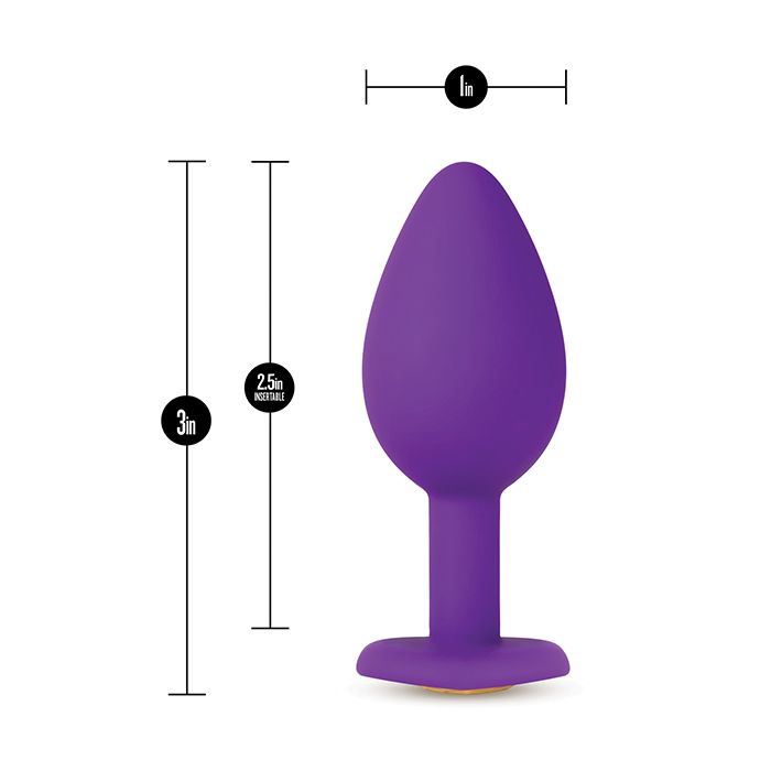 Blush Temptasia Bling Plug With Gem Small Purple Pleasure