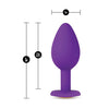 Load image into Gallery viewer, Blush Temptasia Bling Plug With Gem Small Purple Pleasure

