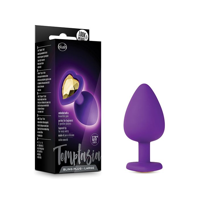 Blush Temptasia Bling Plug With Gem Small Purple Pleasure