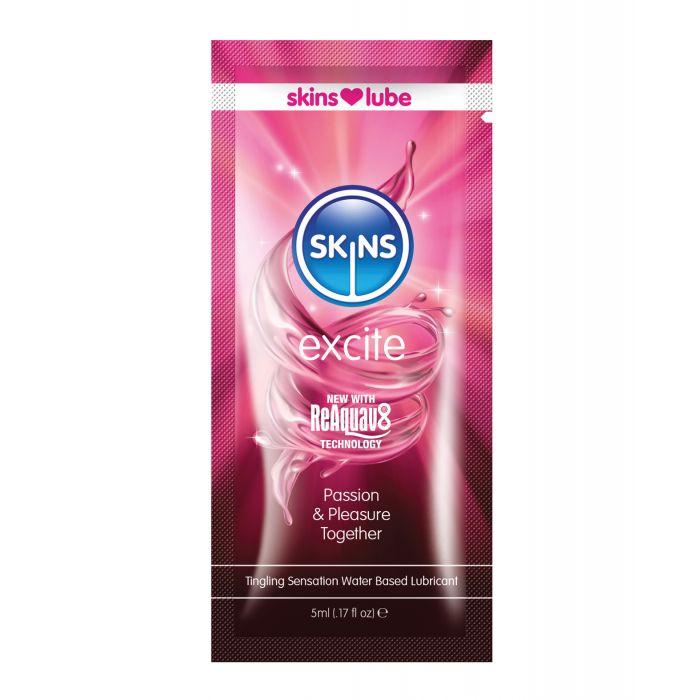 Skins Excite Lubrificante a Base d'Acqua - 5 ml Foglio