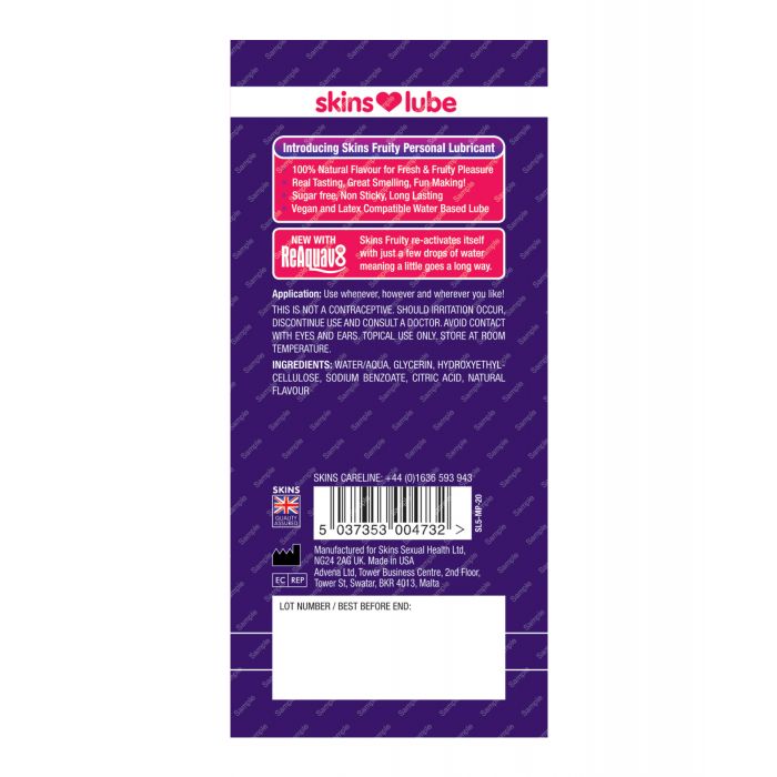 Skins Water Based Lubricant - 5 ml Foil Mango & Passionfruit