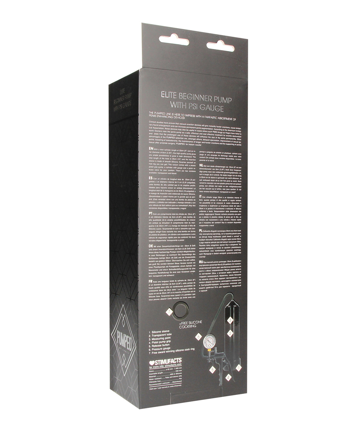 Shots Pumped Elite Beginner Pump With PSI Gauge Black