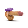 Load image into Gallery viewer, Blush Play With Me Player Vibrating Double Strap Cock Ring Purple
