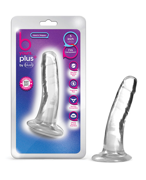 Blush B Yours Plus 5" Hård og Glad Dildo - Klar
