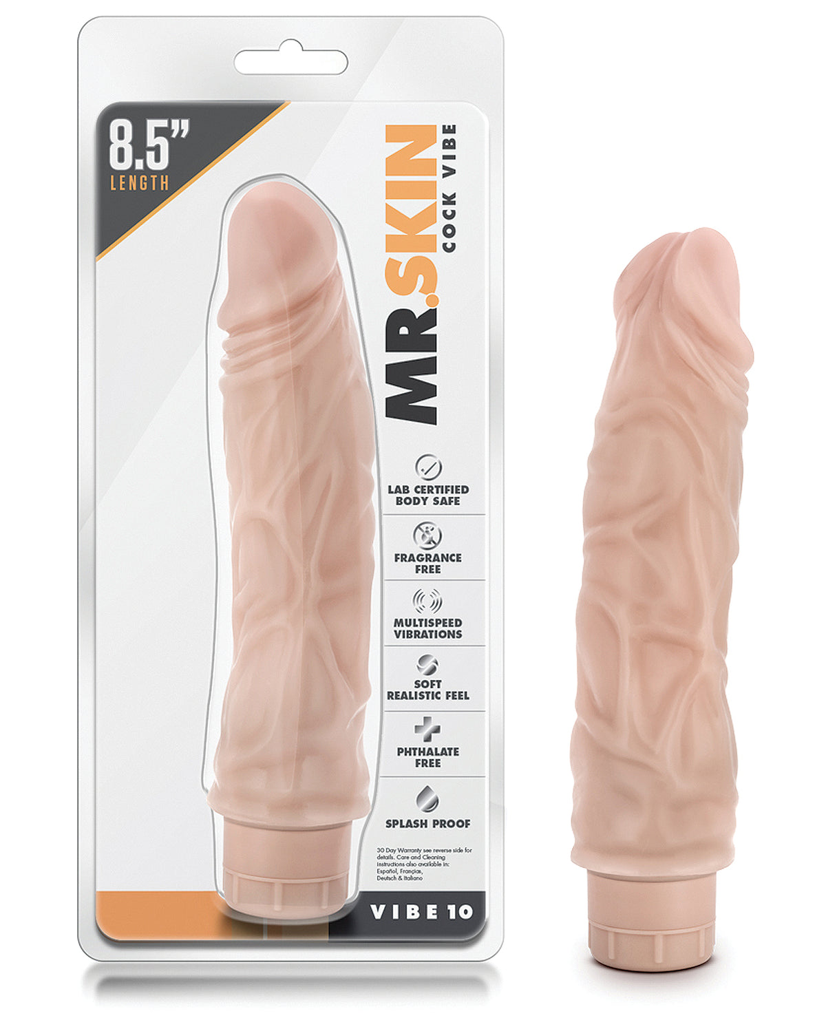 Blush Dr Skin Vibe 10 Beige Realistic Waterproof Vibrator