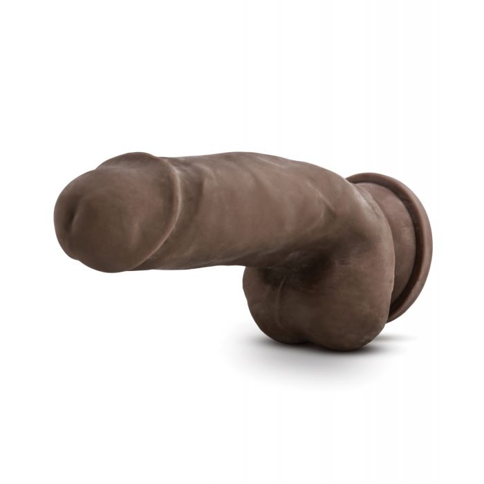 Blush Au Naturel 7 Inch Fat Boy Dildo Chocolate Sensa Feel Soft