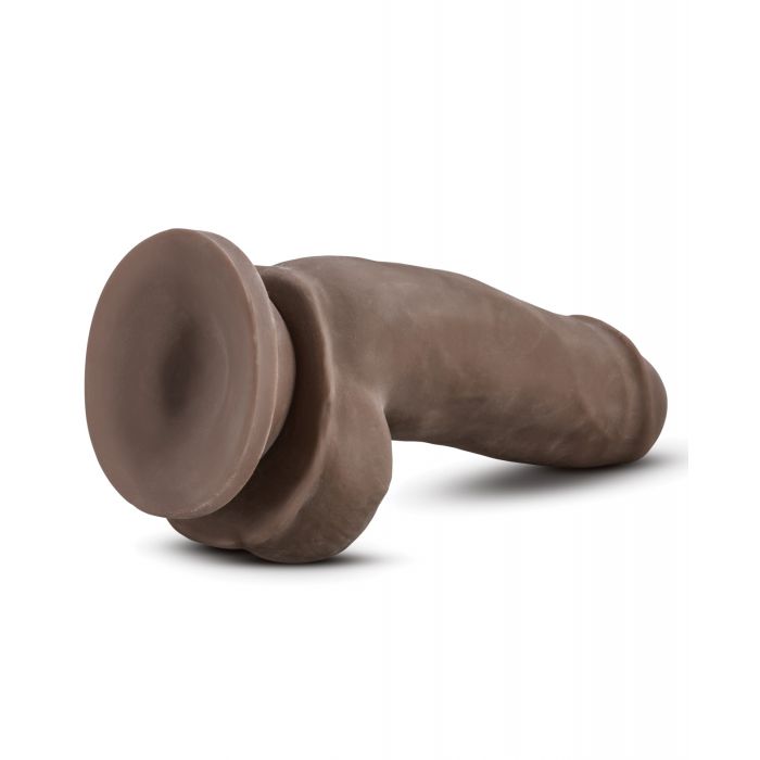 Blush Au Naturel 7 Inch Fat Boy Dildo Chocolate Sensa Feel Soft