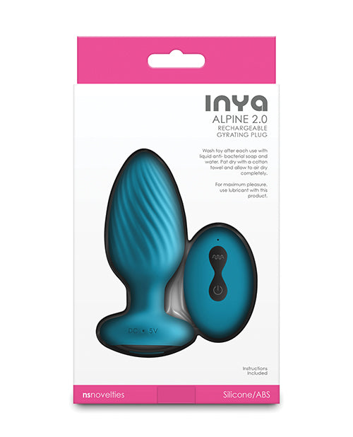Inya Alpine 2.0 Gyrating and Vibrating Anal Plug with Remote Teal