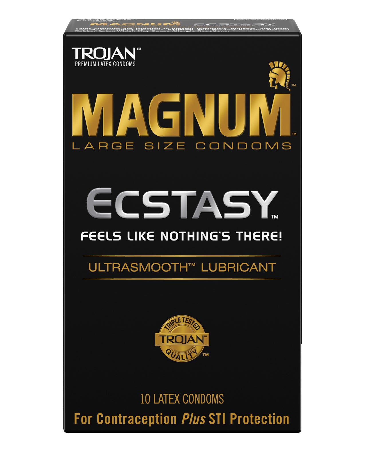 Trojan Magnum Ecstasy Condoms Large Size Box of 10
