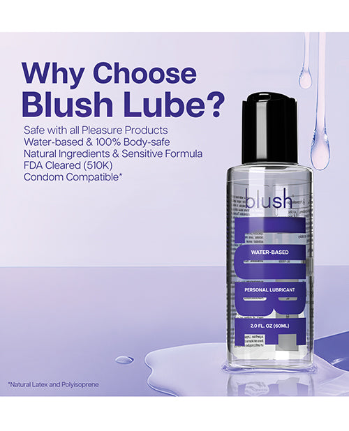 Blush Water Based Lubricant 2 Oz For Gentle Comfort And Safety