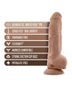 Load image into Gallery viewer, Blush Au Natural 10&quot; Big Boy Realistic Dildo w/Balls - Mocha
