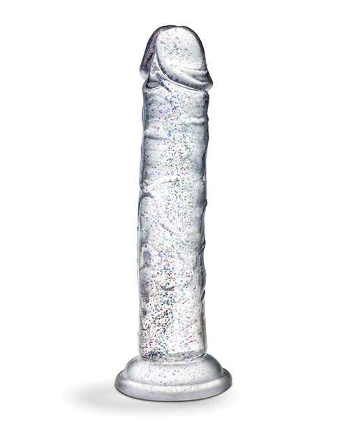 Load image into Gallery viewer, Blush Naturally Yours Glamor Sparkling Clear Dildo 7 Inch Length Glittery Pleasure Toy For Couples
