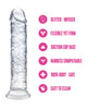 Load image into Gallery viewer, Blush Naturally Yours Glamor Sparkling Clear Dildo 7 Inch Length Glittery Pleasure Toy For Couples
