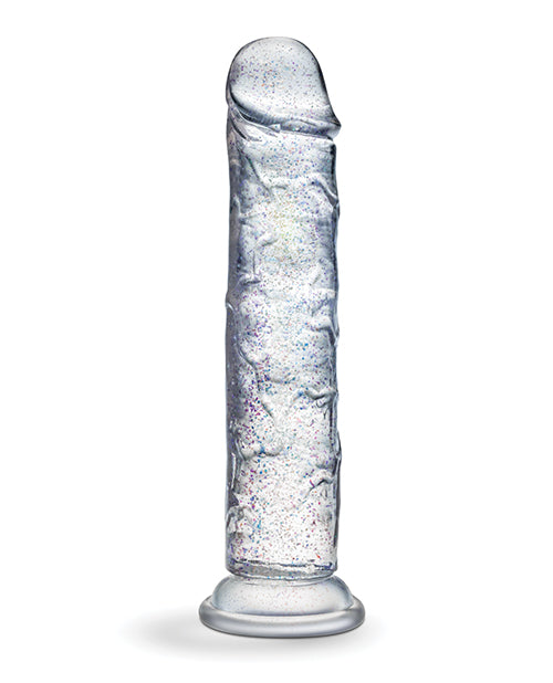 Blush Naturally Yours Glamor Sparkling Clear Dildo 7 Inch Length Glittery Pleasure Toy For Couples