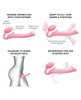 Load image into Gallery viewer, Strap-on-Me Semi-Realistic Bendable Strap-on - Pink SM
