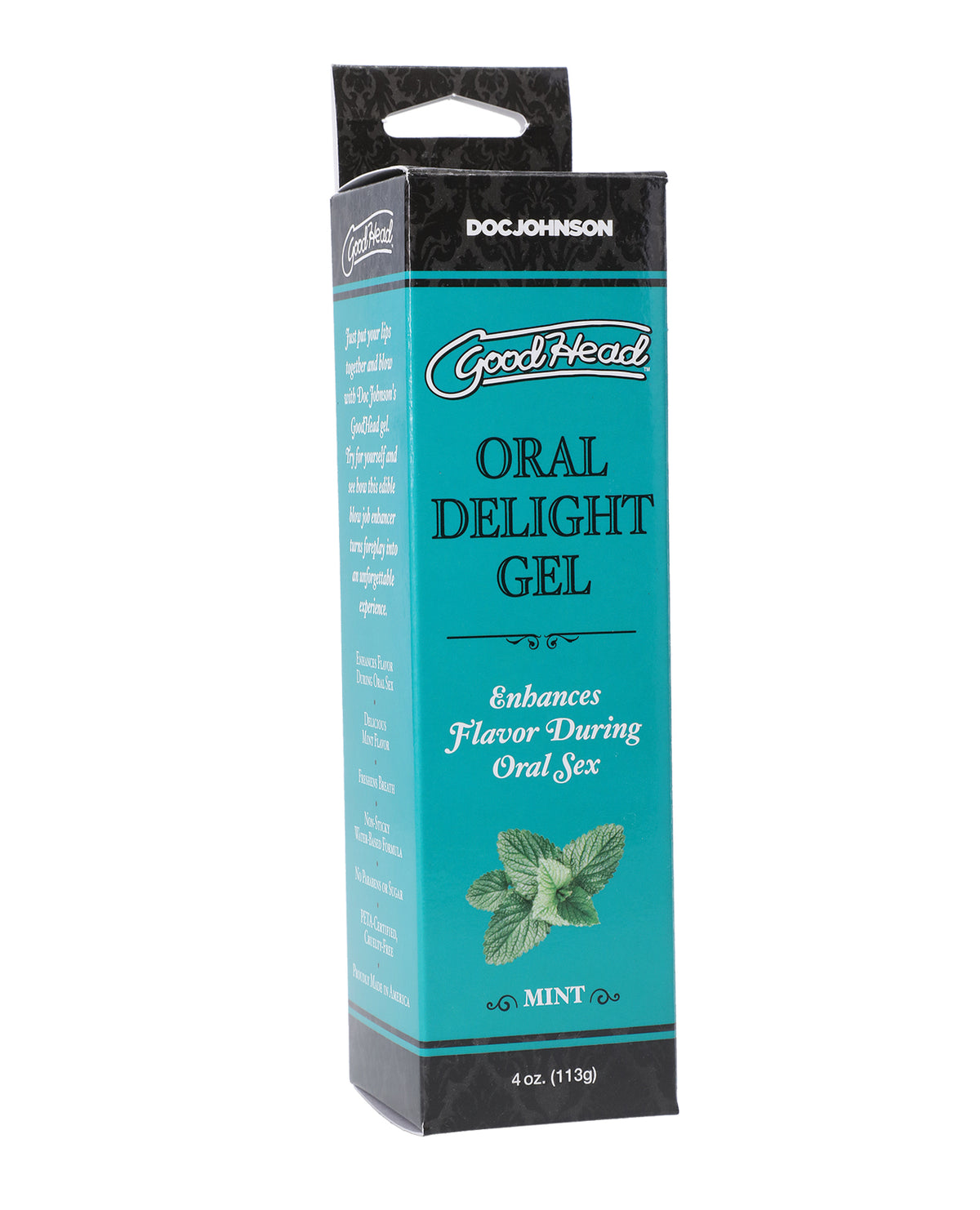 GoodHead Mint Oral Gel 4 Oz Flavored Edible Lubricant for Intimacy