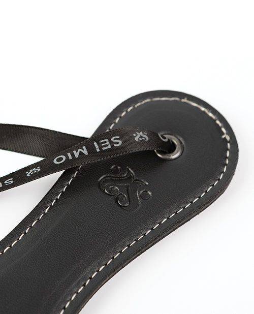 Sei Mio Roundly Chastised Broad Circular Spanking Paddle - Black