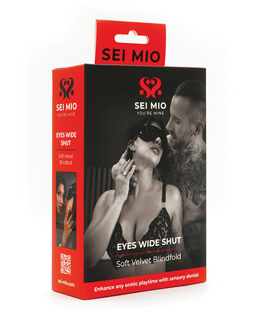 Sei Mio Eyes Wide Shut Soft Velvet Blindfold - Black