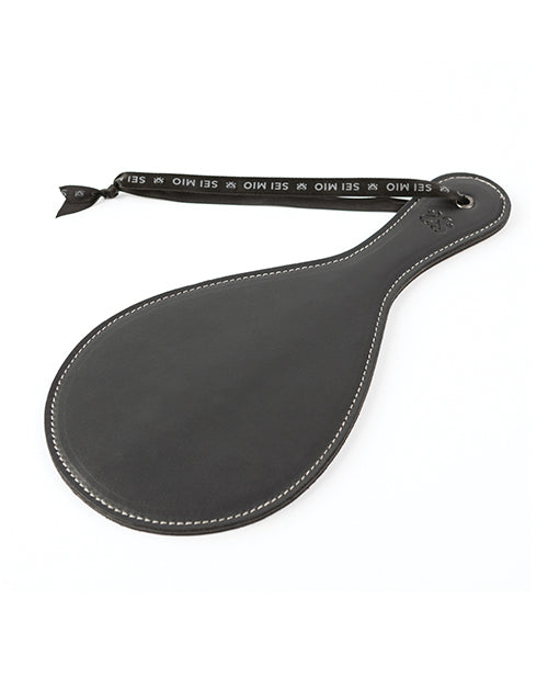 Sei Mio Roundly Chastised Broad Circular Spanking Paddle - Black