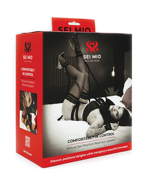 Sei Mio Comfortably in Control Deluxe Sex Position Restraint System - Black