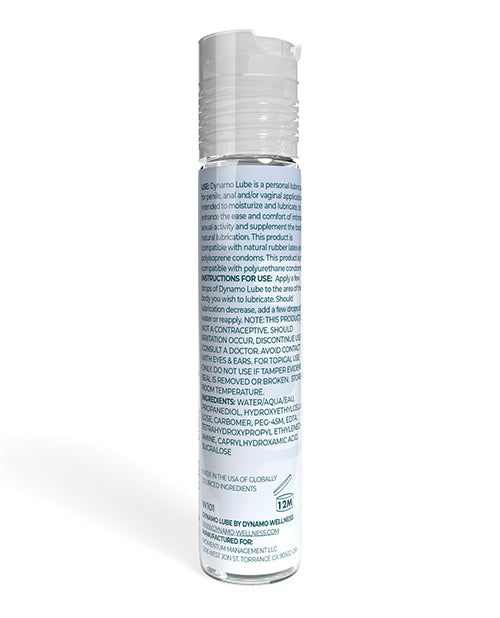 Dynamo Water Based Lube Formula 1 Oz Glycerin Free Paraben Free