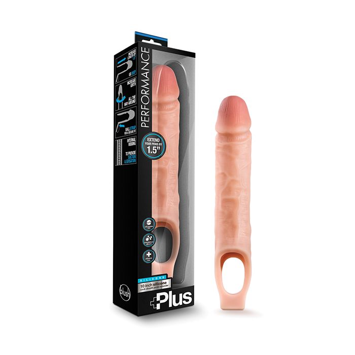 Blush Performance Plus 10" silikonowa osłona na penisa - przedłużacz penisa - kolor cielisty