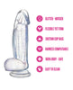 Ladda bilden i Galleri Viewer, Bling Sparkling Clear Dildo 7.5 Inches Pleasure Toy With Glamour Glitter For Glam Nights
