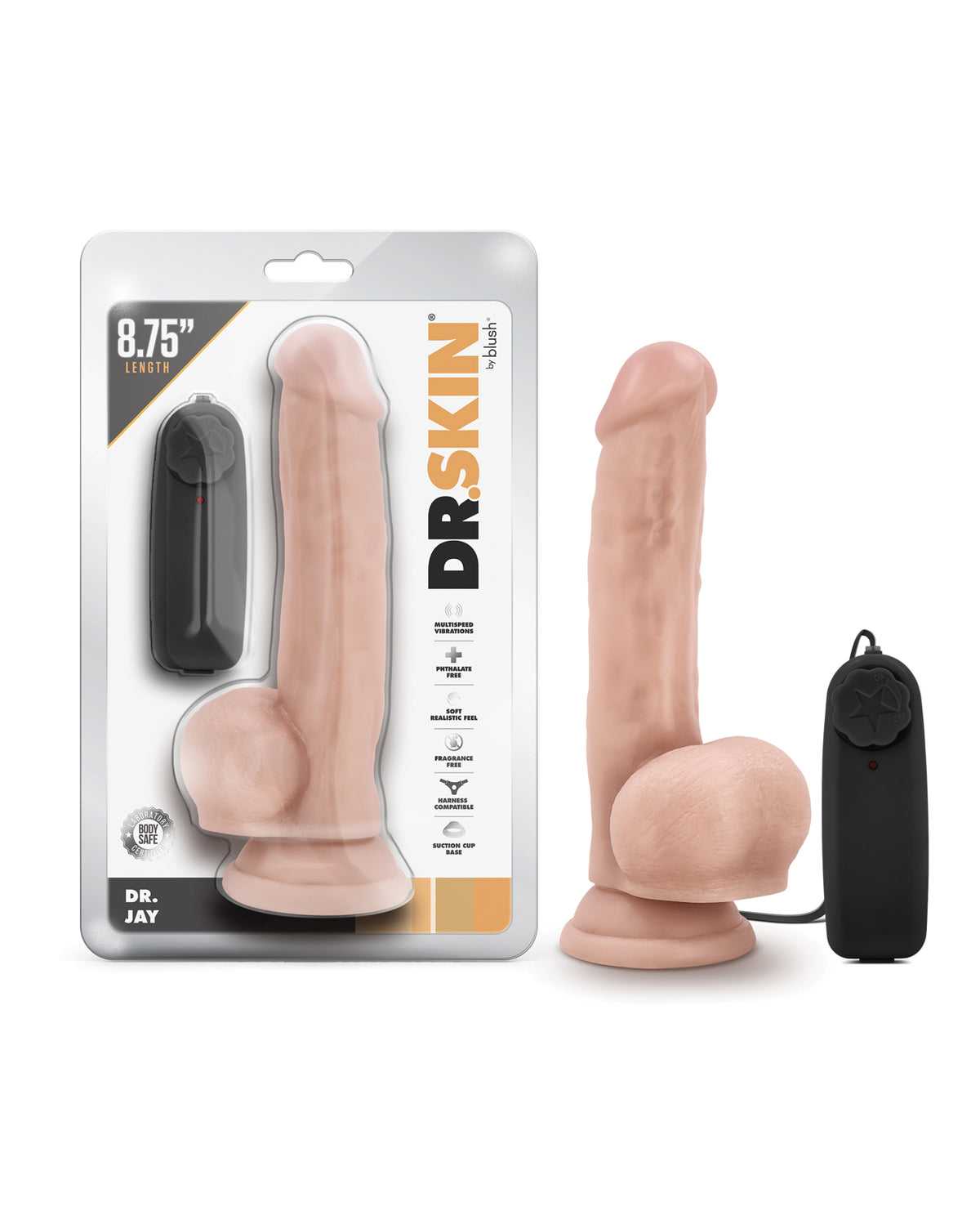 Blush Dr Skin Dr Jay 8.75 Inch Cock With Suction Cup Vanilla