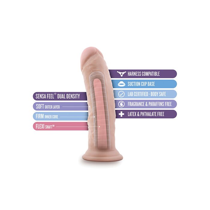 Blush Au Naturel 8 Inch Dildo With Suction Cup Vanilla