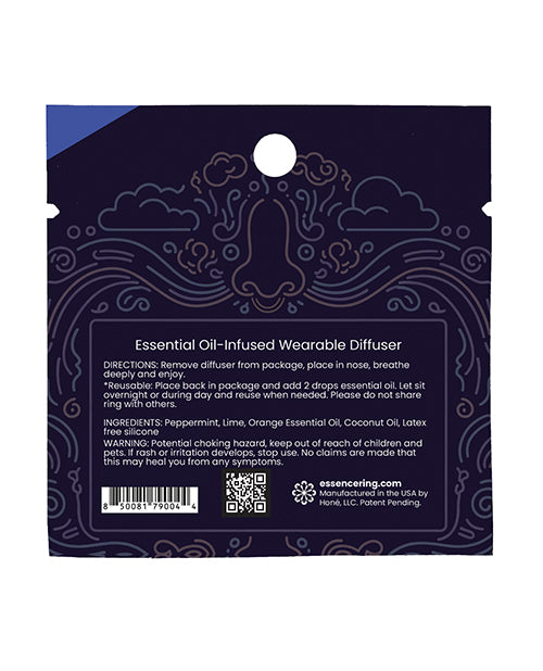 Chill Rave Ring Peppermint Septum Diffuser For Event Clarity