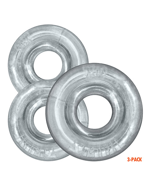 Oxballs Rimringz Multi Size 3 Pack Of Cock Rings Clear