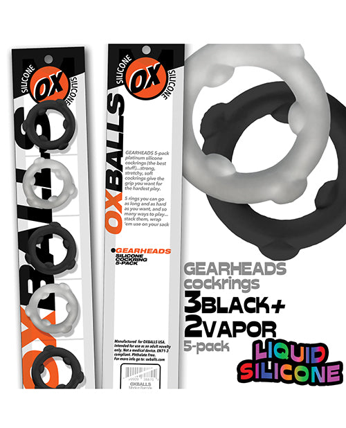 Oxballs Gearheads 5 Pack Spinner Rings Black Vapor
