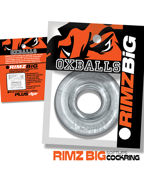Oxballs Rimz Big Single Ring Clear Cock Ring for Comfortable Fit