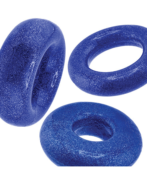 Oxballs Cockpack Multi Design 3 Pack Cockrings Blue Fire