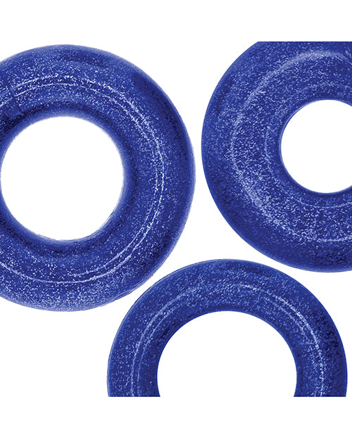 Oxballs Cockpack Multi Design 3 Pack Cockrings Blue Fire