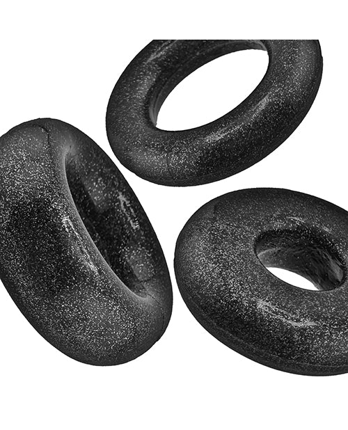 Oxballs Cockpack Multi Design Three Pack Cockrings Black Mica